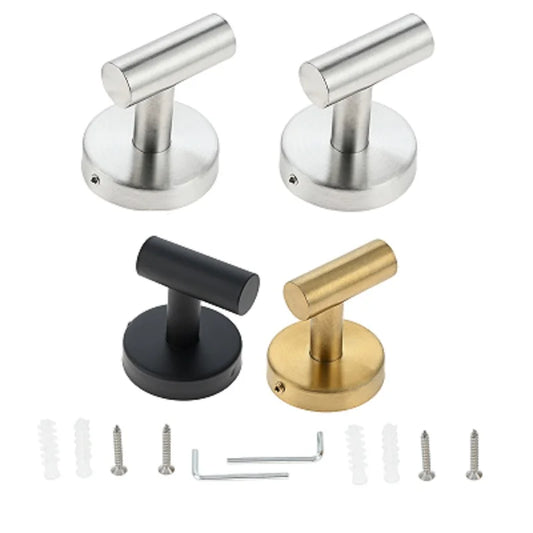 2pcs Bathroom Towel Hook Screw In Coat Robe