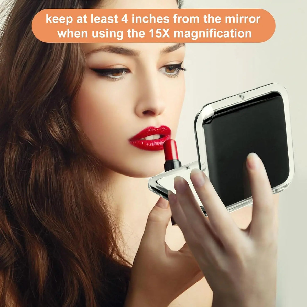 Compact 15x Magnifying Makeup Mirror Travel Small Pocket