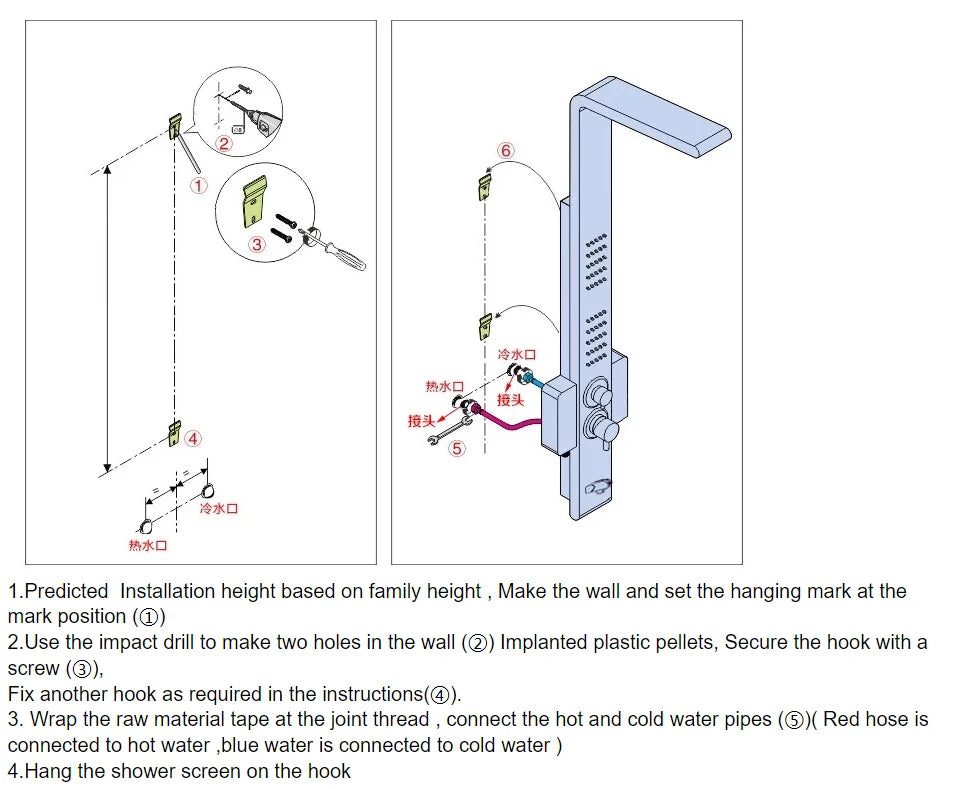 Ulgksd Bathroom Shower Panel Led Light Bathroom Faucet