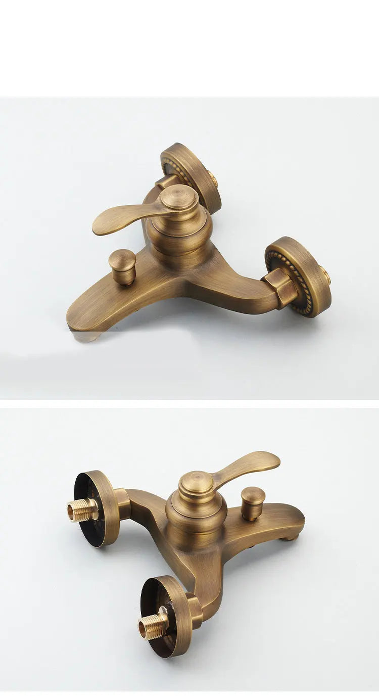 French Brass Simple Shower Spray Handheld Shower Head