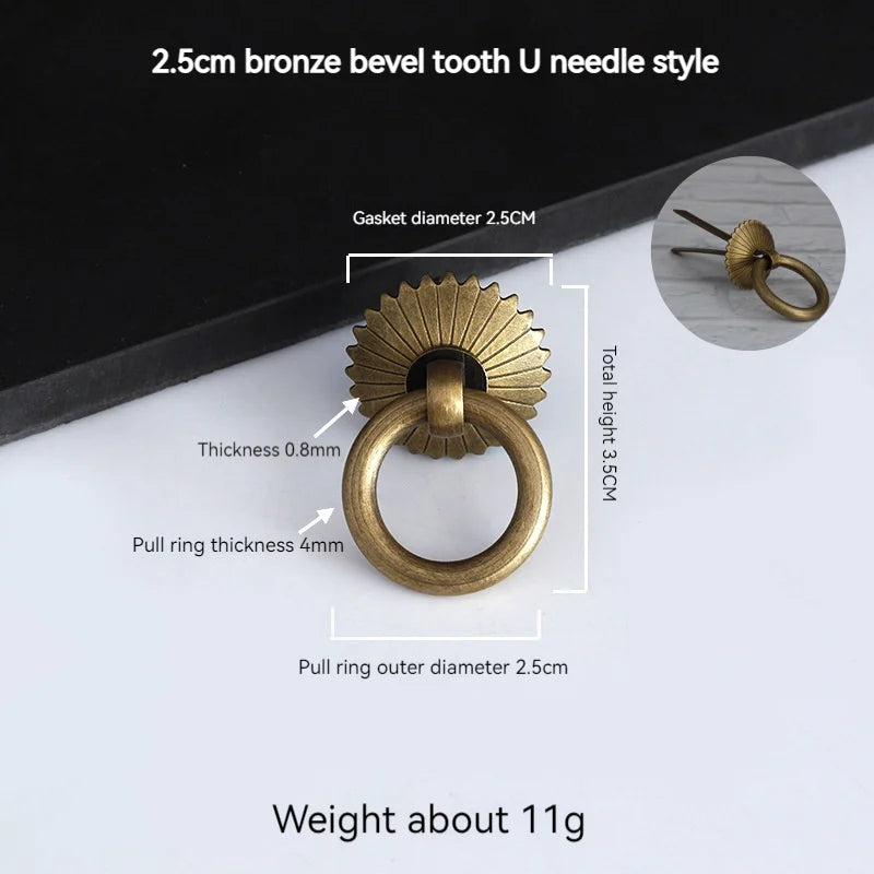 Chinese Medicine Cabinet Circular Ring Tea Can Pull