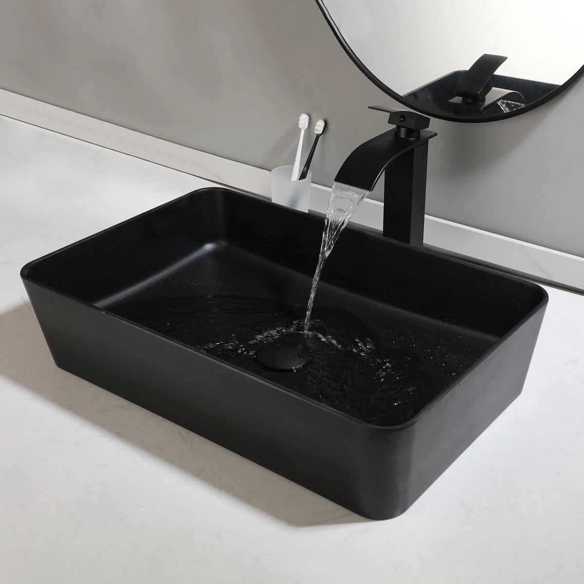 Kemaidi Bathroom Sink Vessel Sink Basin Above Counter