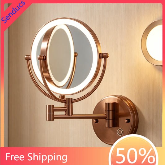 10x Magnifying Led Makeup Mirror Touch On Dual