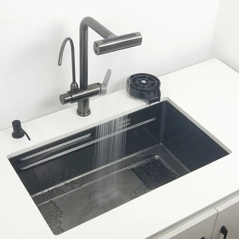 Undermount Or Above Mount Sink Matt Black Nano