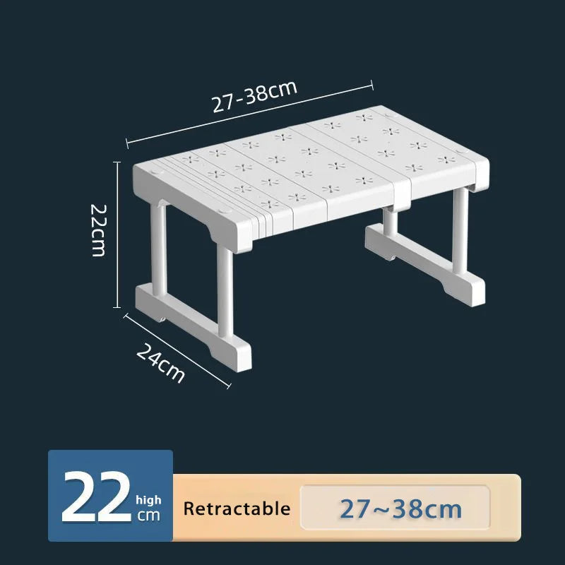 Wardrobe No-Punch Multi-Layer Retractable Adjustable Shelves