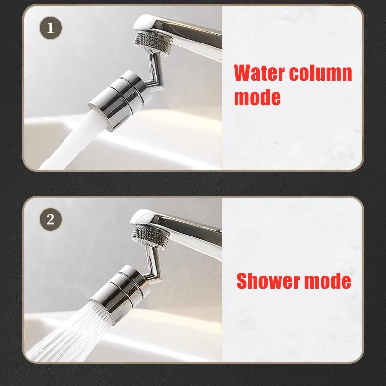 360 Rotary Faucet Spray Head Filter Washbasin Splash