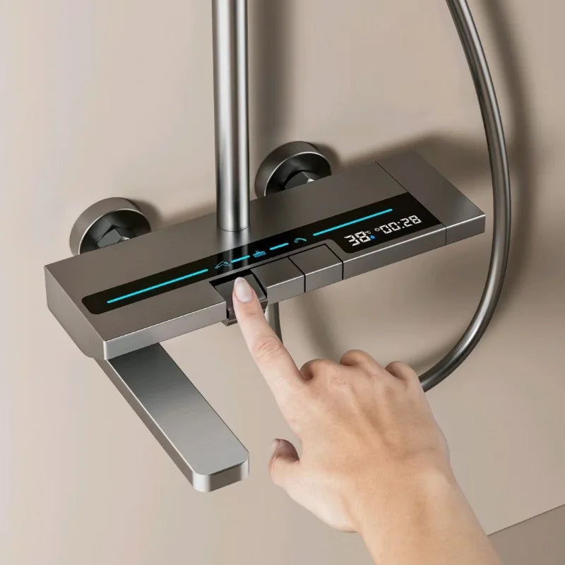 Cold Water Shower Bathroom Piano Keys Digital Display