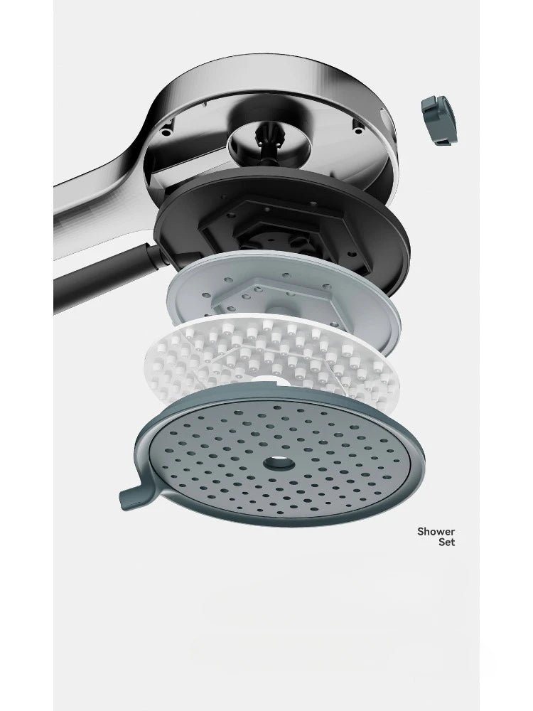 Two Ways Water Outlet Knobbed Bathroom Shower System