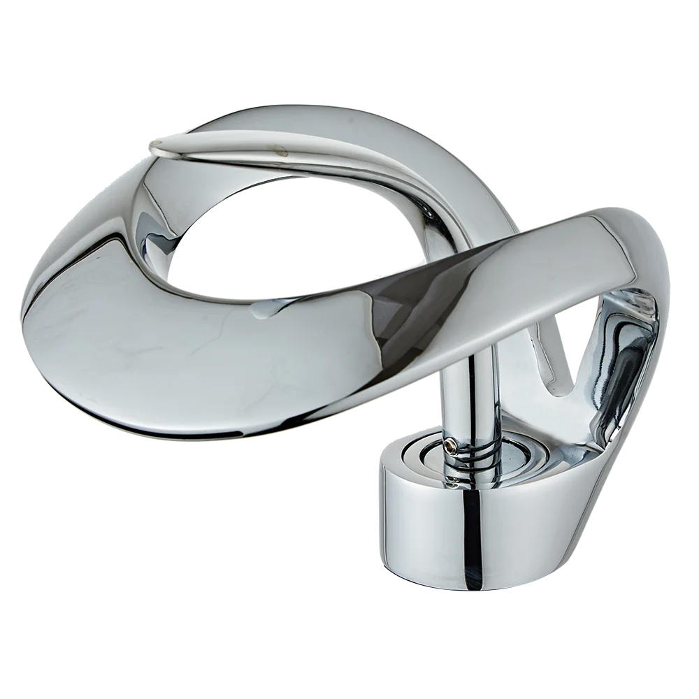 Black Bathroom Basin Taps Handle Waterfall Faucet Solid