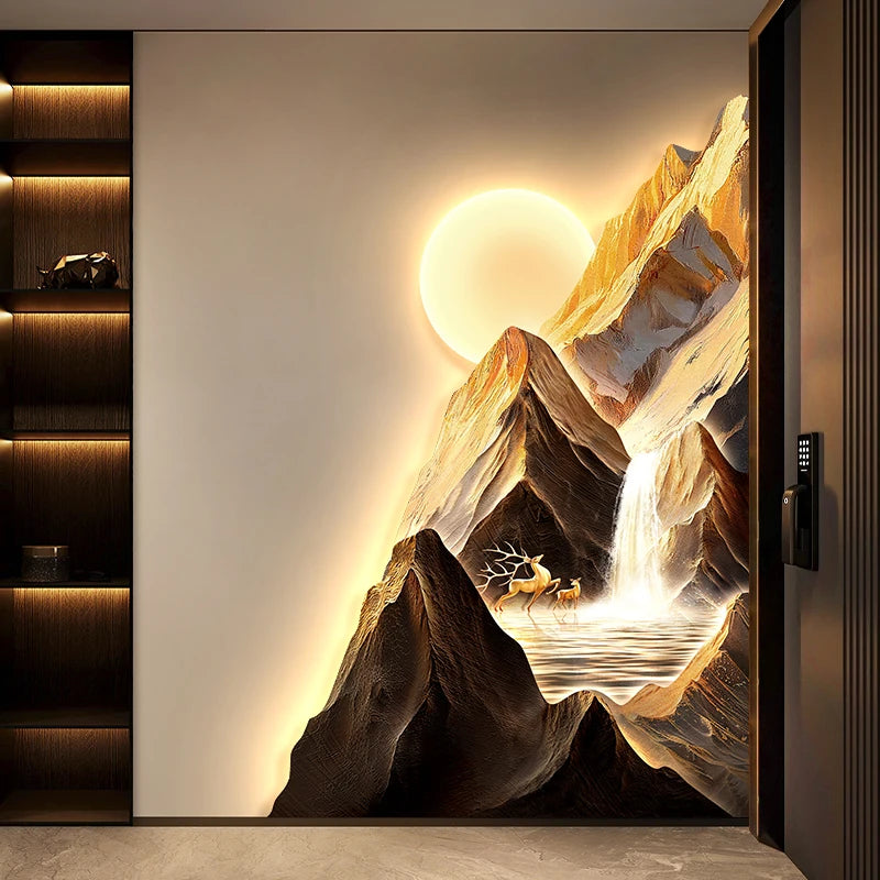 Backed By Jinshan Luxury Vanity Wall Lamp Painting