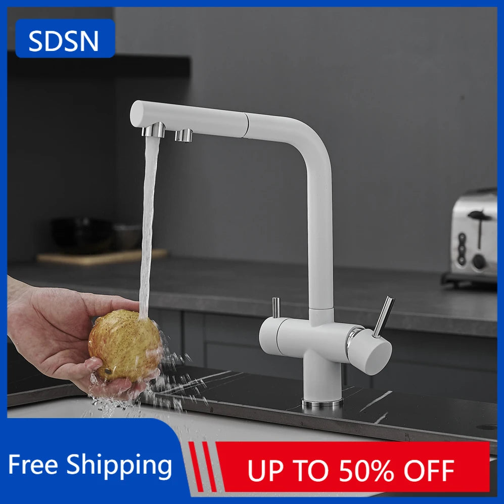 White Cold Filter Sink Faucets Ways Pure Water