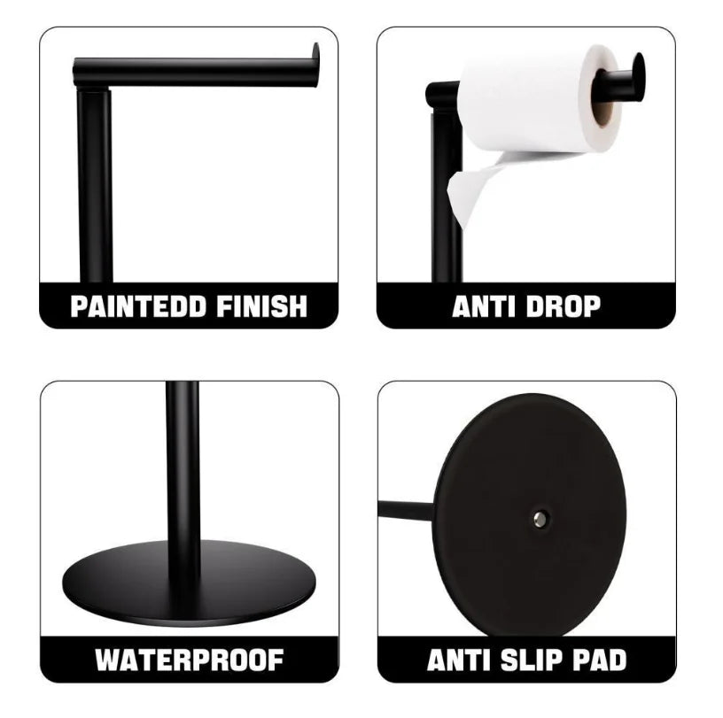 Standing Toilet Paper Holder 201 Stainless Steel Punch