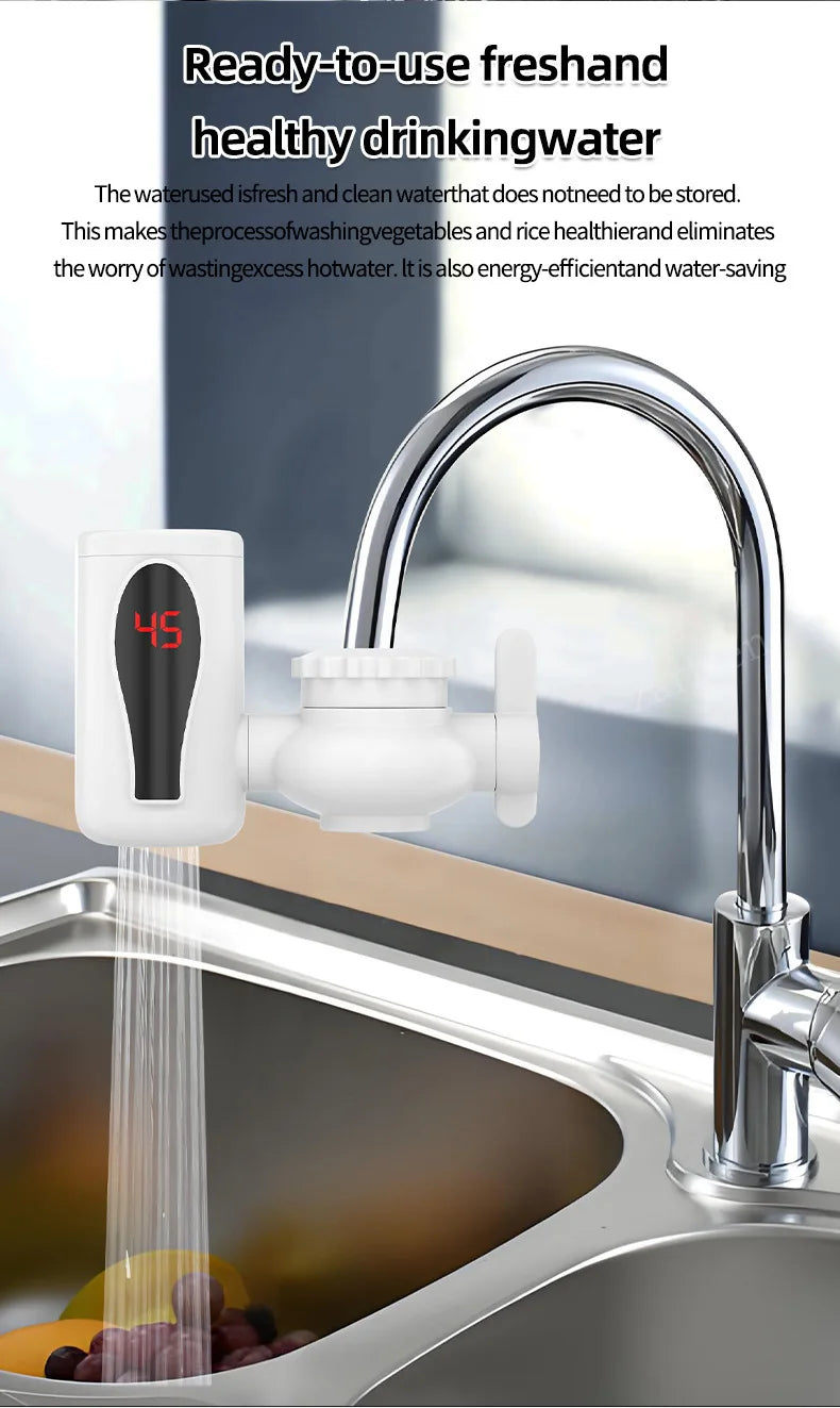 3000w Instant Electric Water Heater Rapid Heating Bathroom