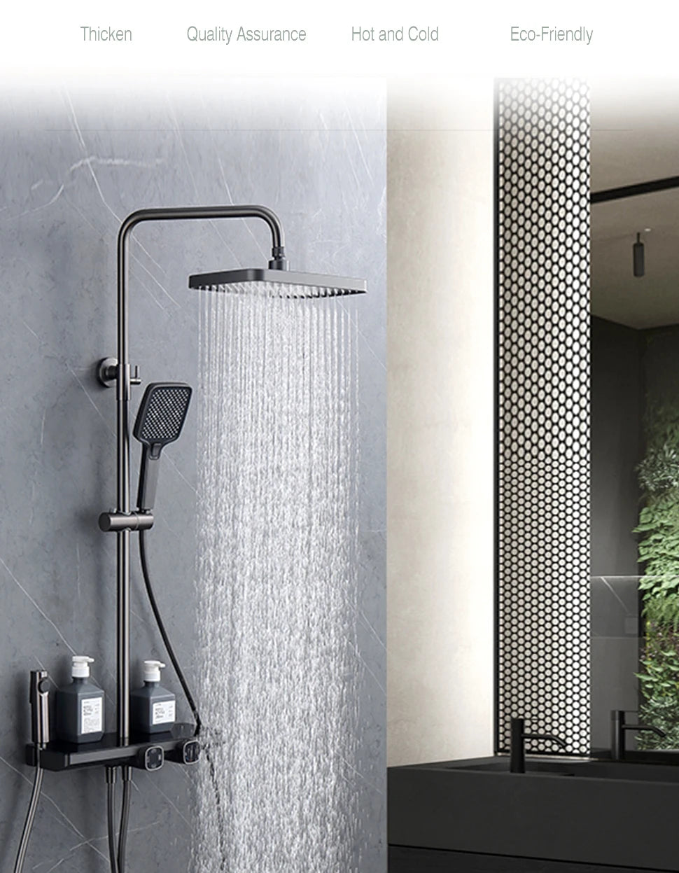 10 Inch Shower Head Handle Square Shower Faucet
