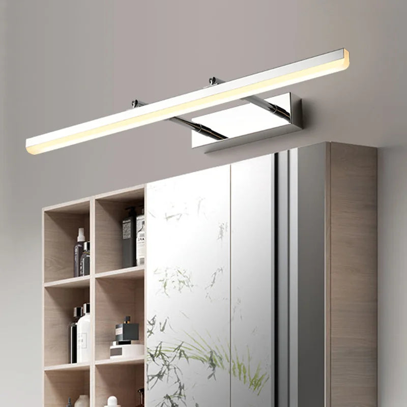 Led Simple Modern Waterproof Anti-Fog Retractable Mirror