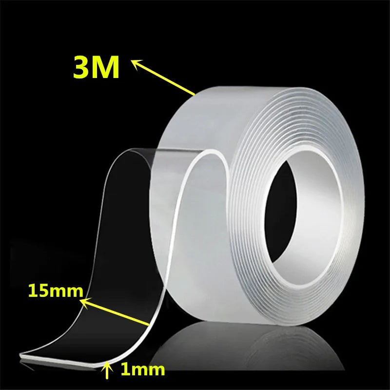 1m/3m/5m Ultra-Strong Powerful Double Sided Adhesive Nano Tape