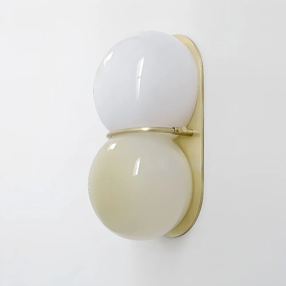 French Cream Mid-Century Green Wall Sconce Vintage Ambient
