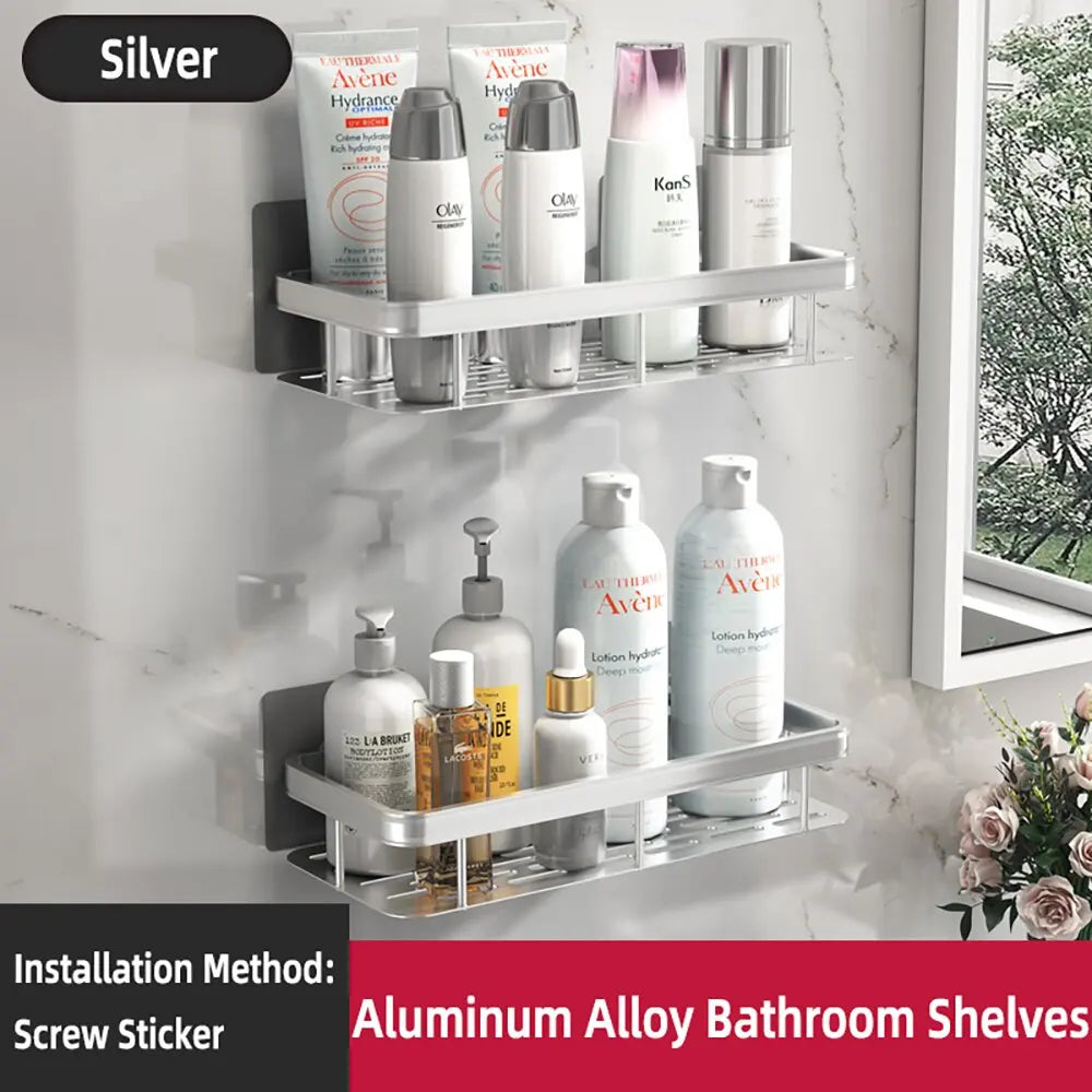 Wall Mounted Rectangular Rack Wall Mounted Shower Shampoo