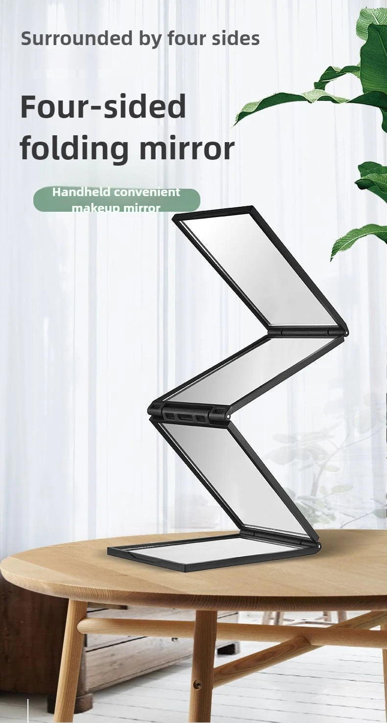 Way Mirror 360 Degree Handheld Desktop Foldable Makeup