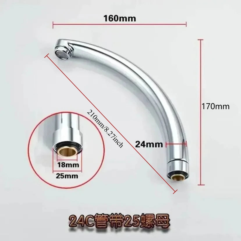 1pc Stainless Steel Sink Faucet Pipe Connection Saving
