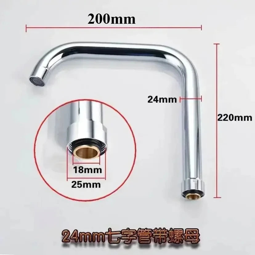 1pc Stainless Steel Sink Faucet Pipe Connection Saving