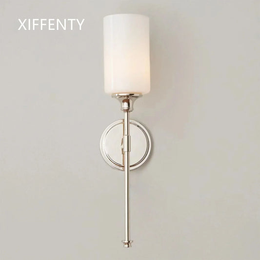 Led Long Wall Lamp Glass Lamp Shade Silver