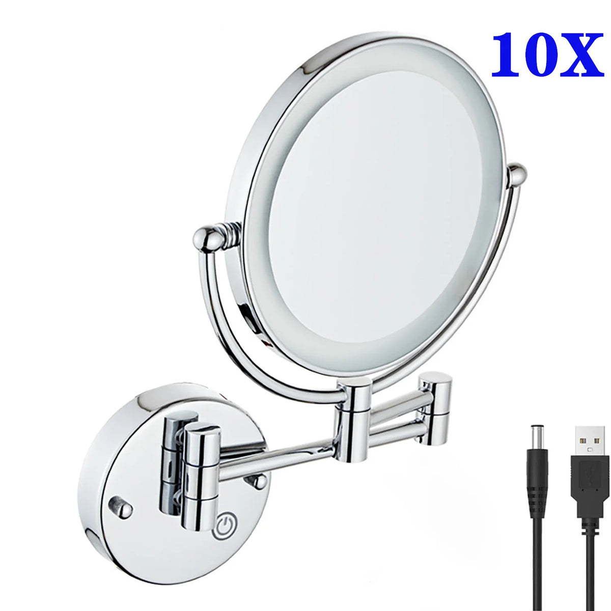 10x Magnifying Led Makeup Mirror Touch On Dual