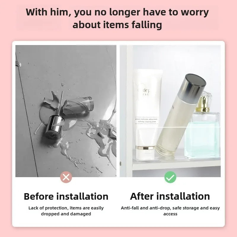 L-Shaped Acrylic Gap Partition Baffle - Anti-Fall Storage