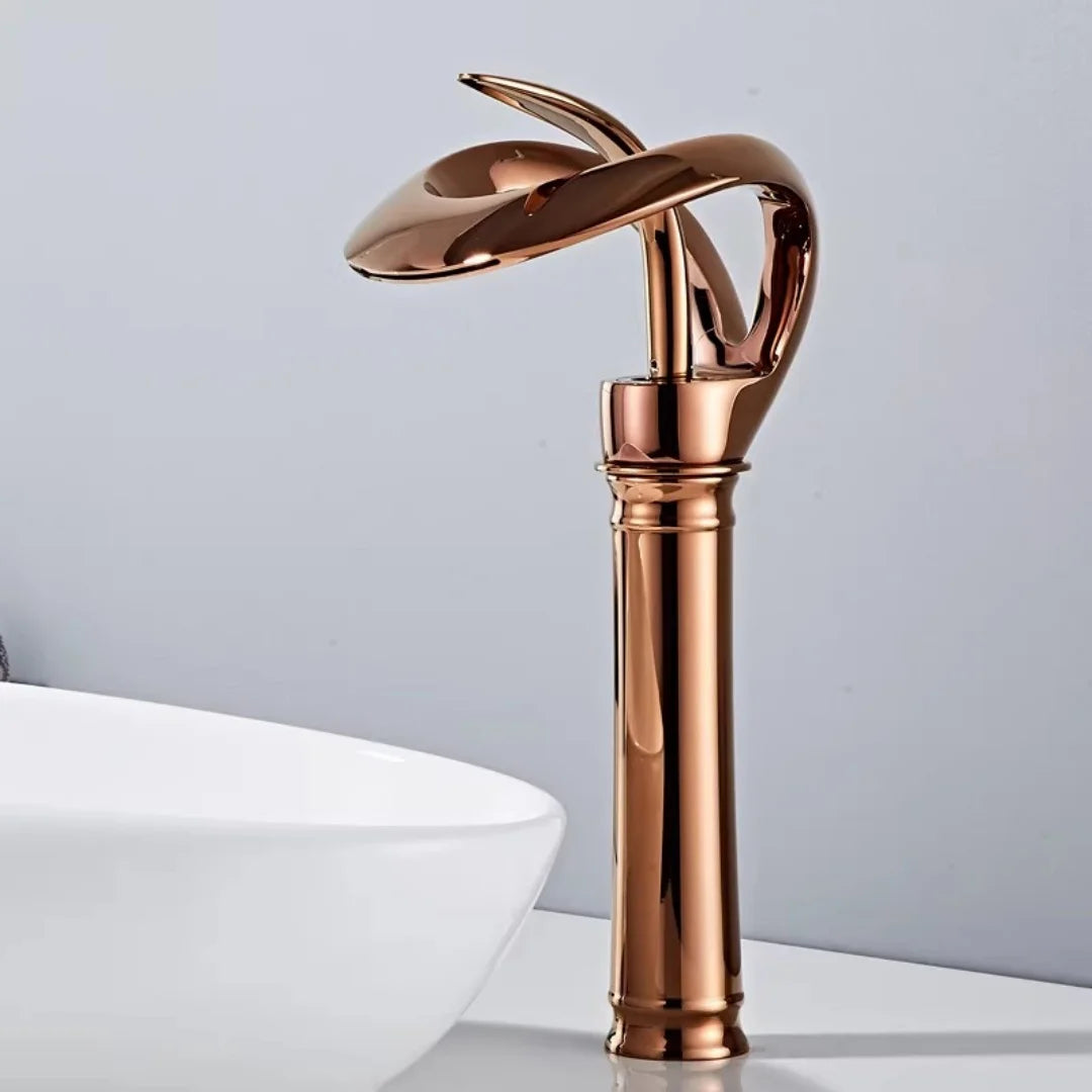 Brushed Gold Bathroom Faucet Brass Rose Gold Bathroom