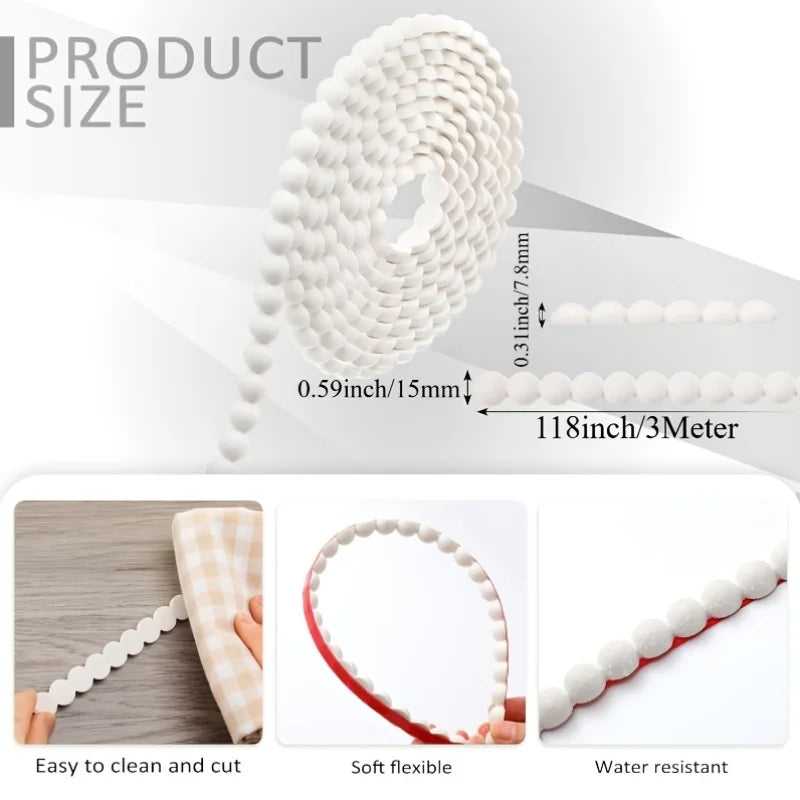 Yitape 300cm Self Adhesive Beaded Trim Strip Flexible