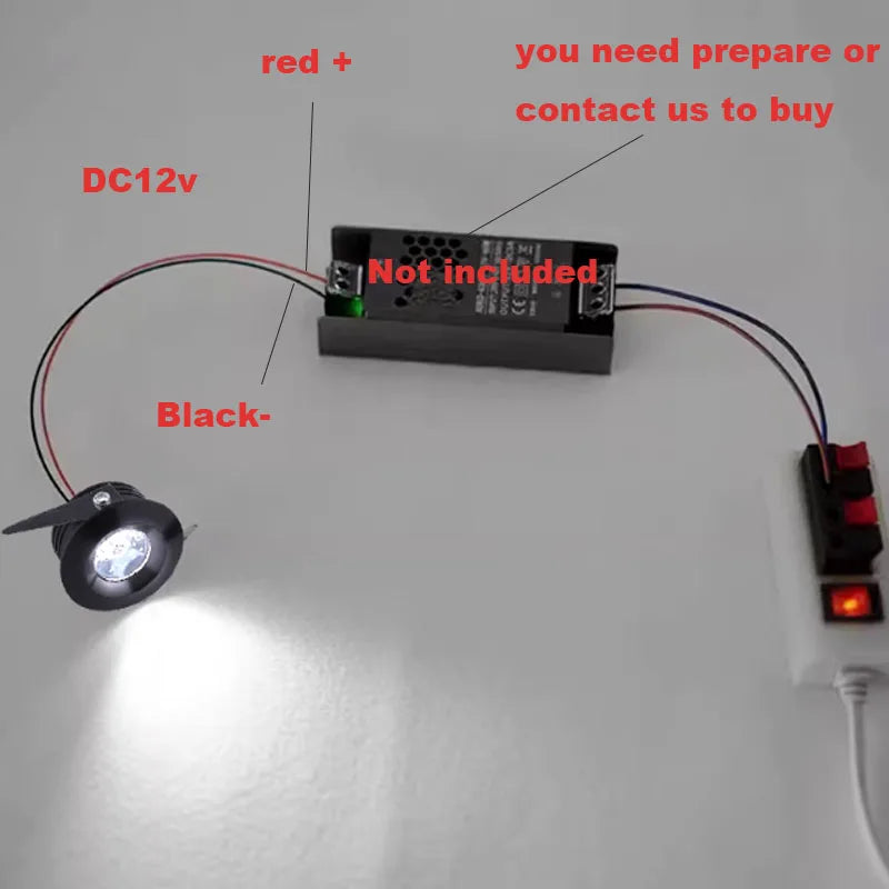 4/10pcs 35mm Cut 1w Led Recessed Cabinet Mini