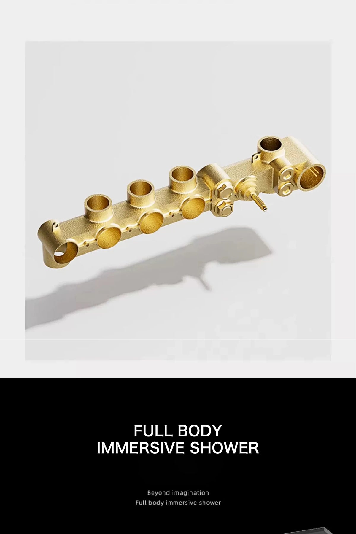 Luxury Gun Gray Brass Shower System Ceiling Design
