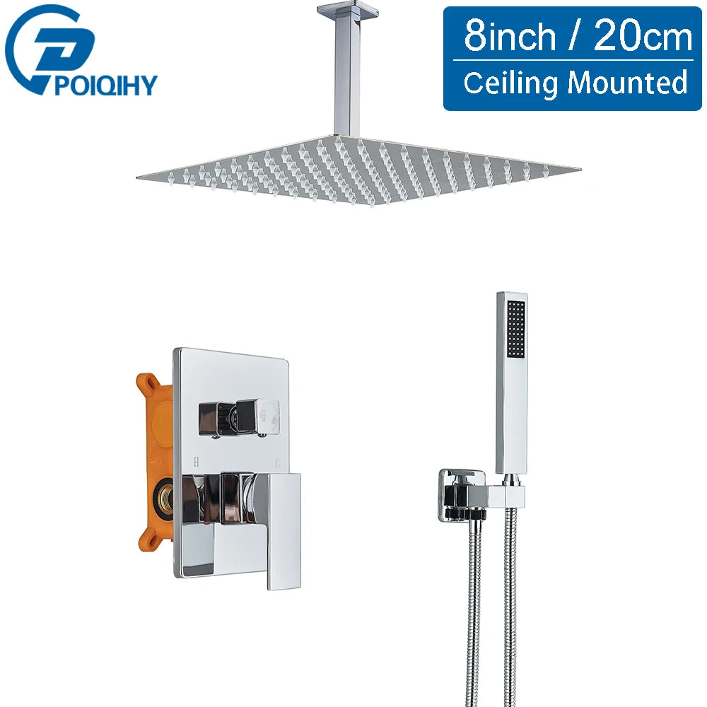 Concealed Chrome Shower Bathroom Shower Faucet Bath Shower