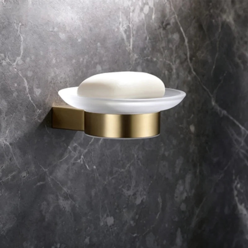 Brushed Gold Bathroom Toilet Brush Holder Toilet Paper