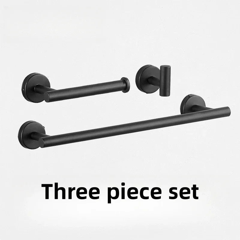 Wall Mount Black Bathroom Stainless Steel Towel Rack