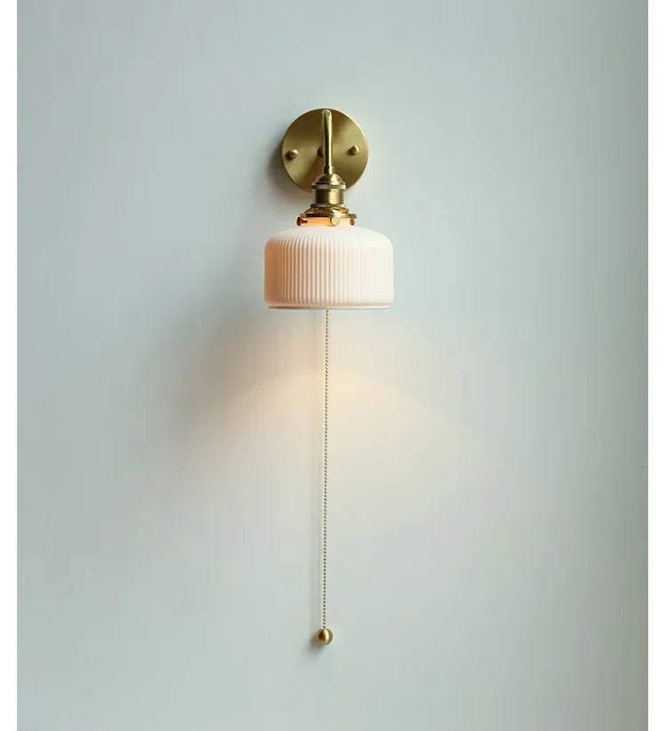 Ceramic Modern Wall Lamp Beside Pull China Switch