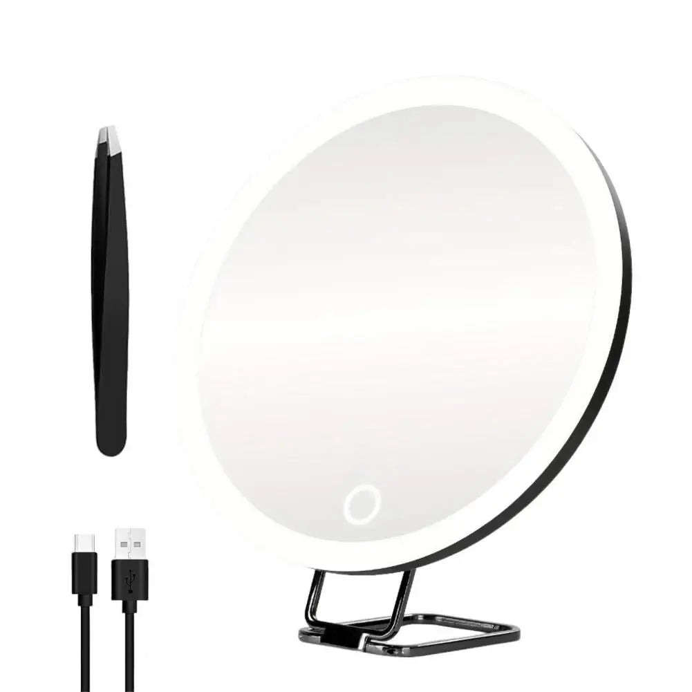 10/20/30x Magnifying Mirror Led Light Tweezers 360 Degrees