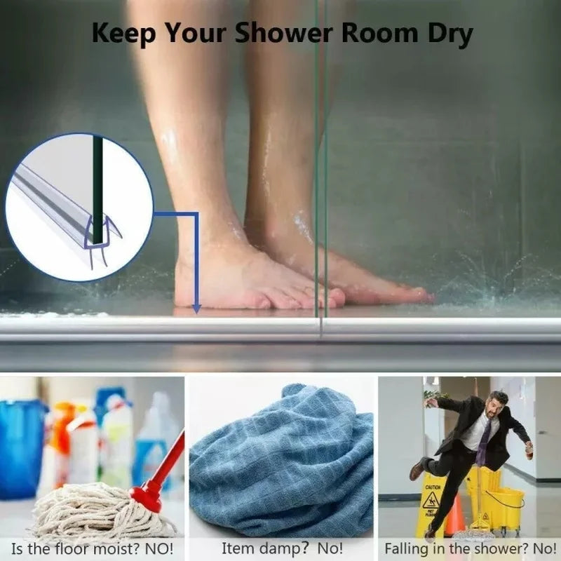 6/8/10/12mm Shower Screen Seal Strip Pvc Frameless Glass
