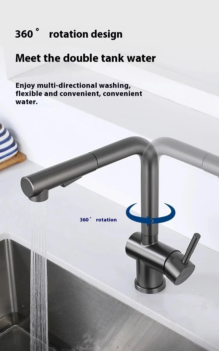 Touch On Pull Out Sink Faucet Stainless Steel