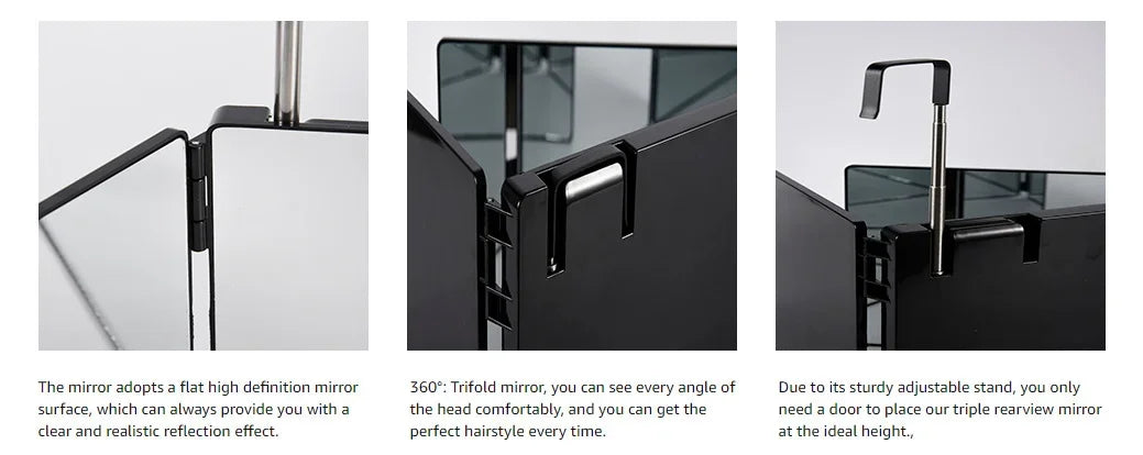 Way Mirror Self Hair Cutting 360 Mirror Braiding