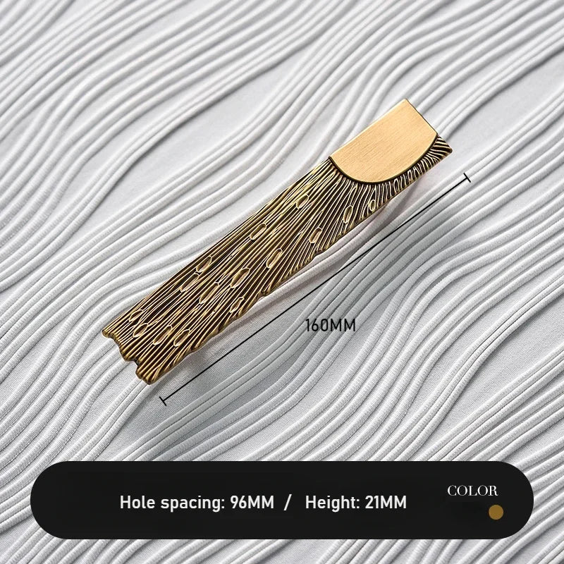 Unique Lines Satin Brass Handle Closet Wardrobe Door
