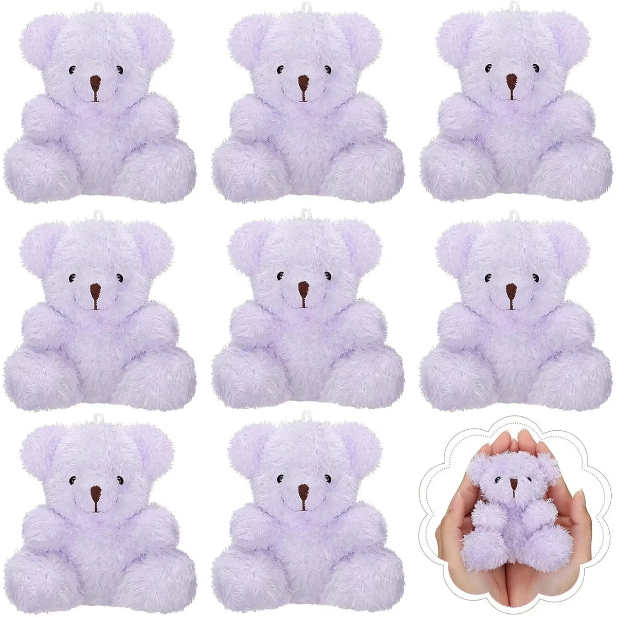 12-96pcs Mini Bear Plush Stuffed Small Teddy Bear