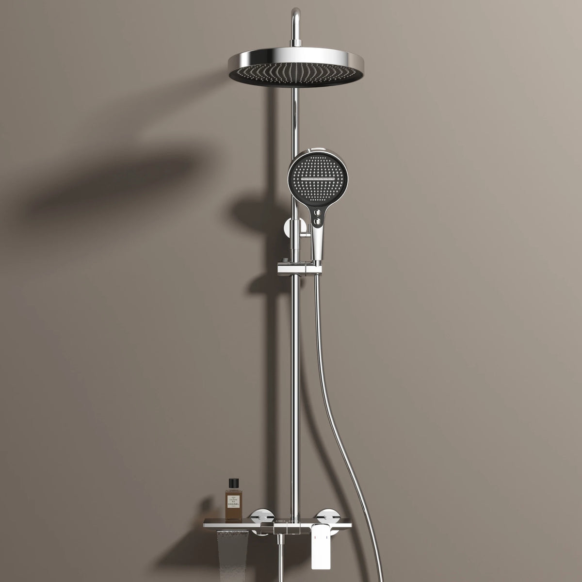 Brushed Gold Piao Bathroom Shower System Brass Waterfall