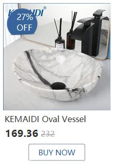 Kemaidi Bathroom Sink Faucet Combo Vessel Sink Countertop