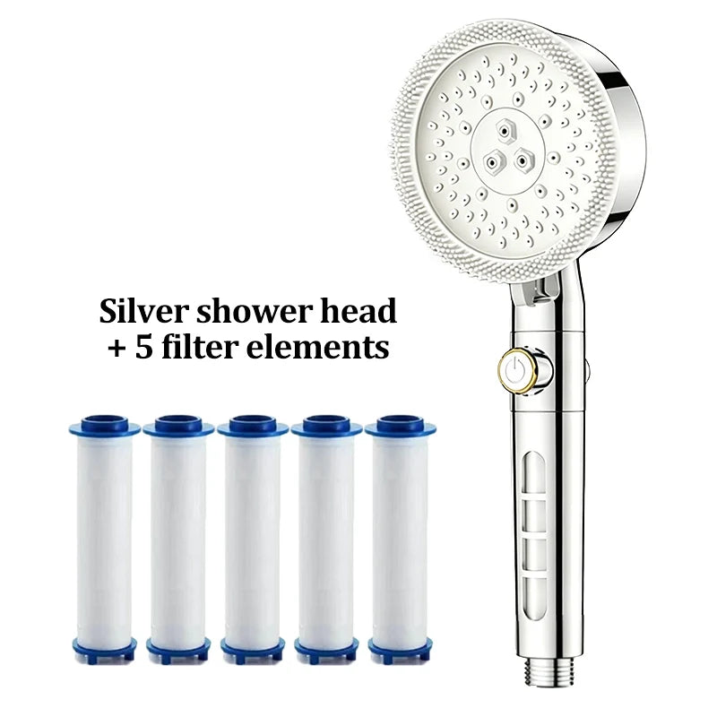 Modes High Pressure Turbo Shower Head Spa Massage