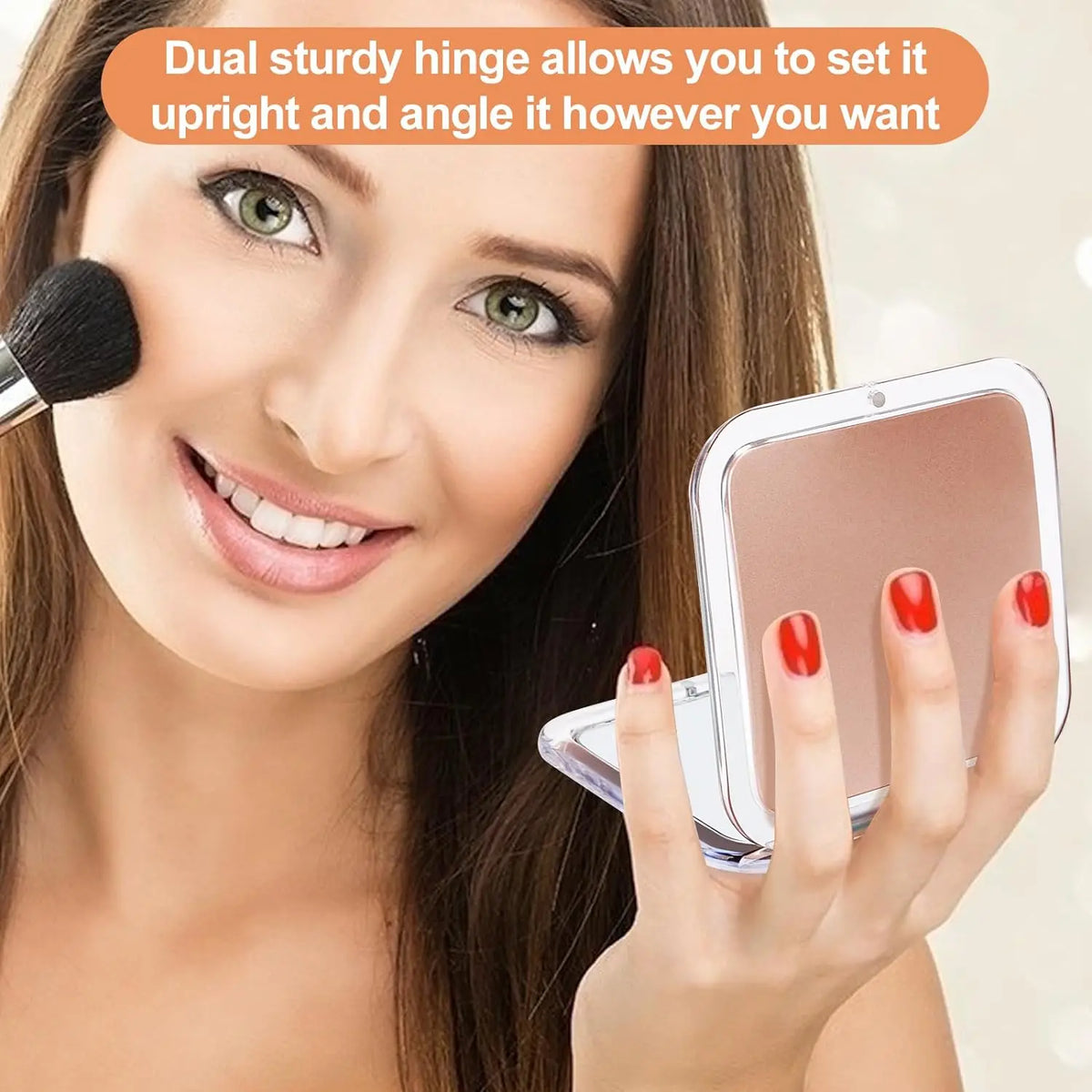 Compact 15x Magnifying Makeup Mirror Travel Small Pocket