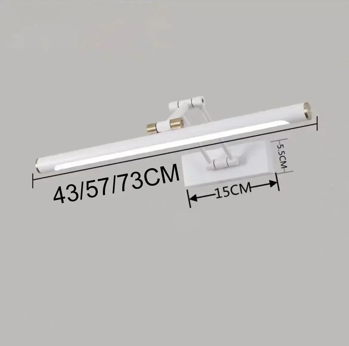 European Style Mirror Headlight Cabinet Foldable Adjustable