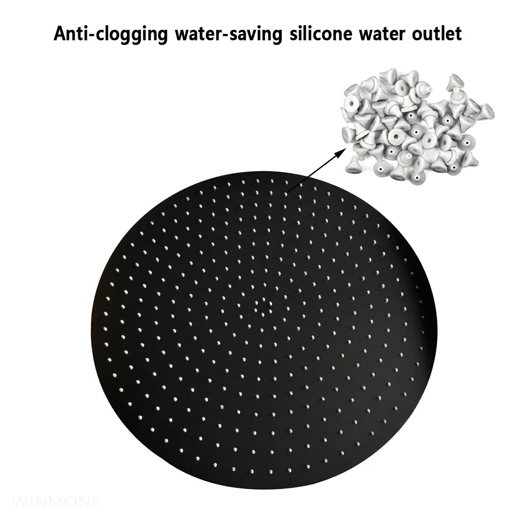Square Round 16/20/24 Inch Bathroom Shower Head Ultra-Thin