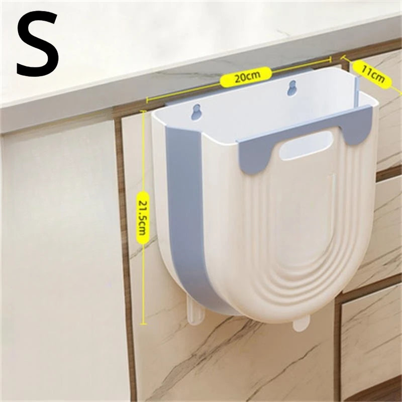 S/L Folding Hanging Trash Can Bathroom Cabinet Wall