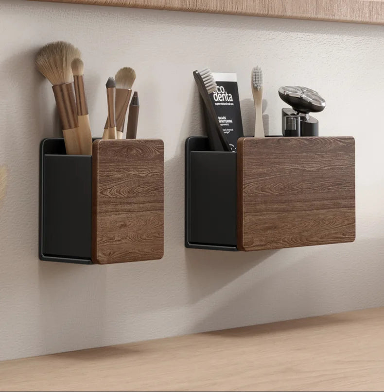 Luxury Walnut Wood Wall Mount Storage Box No